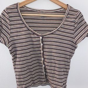 Crop top with buttons